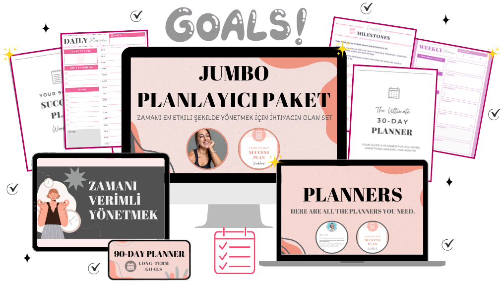 JUMBO PLANLAYICI PAKET: ZAMANI EN ETKİLİ ŞEKİLDE YÖNETMEK İÇİN İHTİYACIN OLAN SET